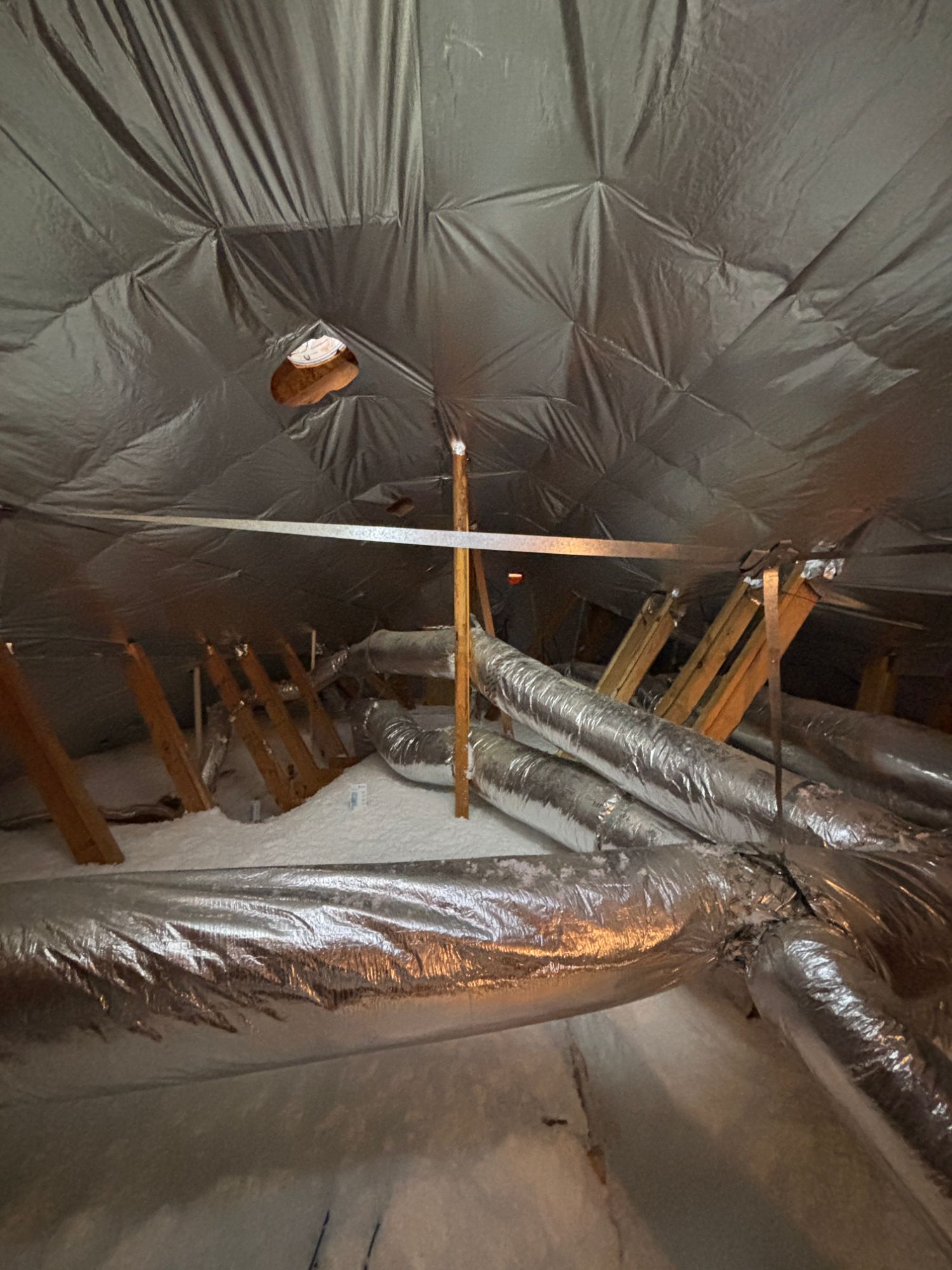 Radiant barrier attic installation
